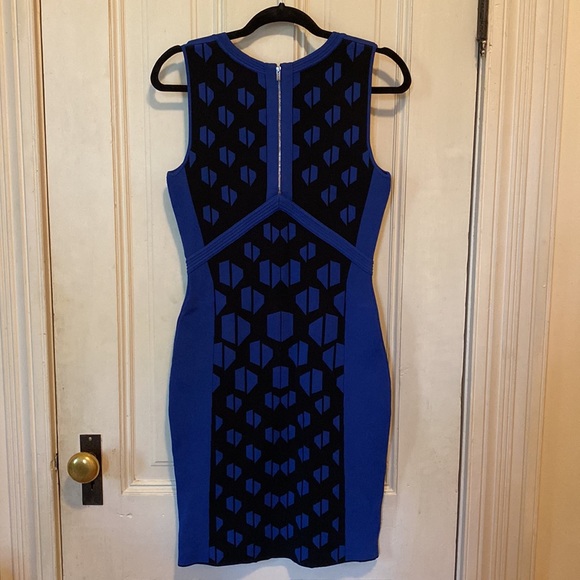 DVF Franca Dress in Black/Vivid Blue - Picture 5 of 8
